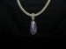 náhrdelník strieborný drôt fialový kameň